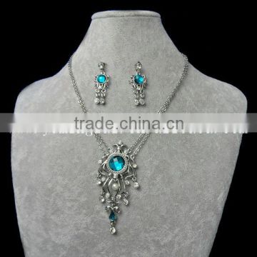 turquoise beads necklace earring sets for ladies dubai white gold jewelry