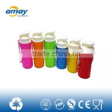 Colorful Popular Top Quality Collapsible Silicone Folding Bottle for Sport