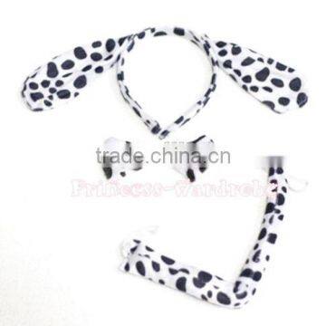 Halloween Costume Polka Dot Print Headband Tie Tail Set headband H-1512