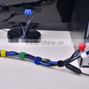 Colorful Adjustable Hook and Loop Wire Cable Tie With Label Tag photo-5
