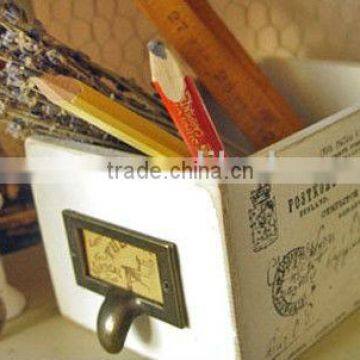 2015 man-made wooden storage box with metal deco