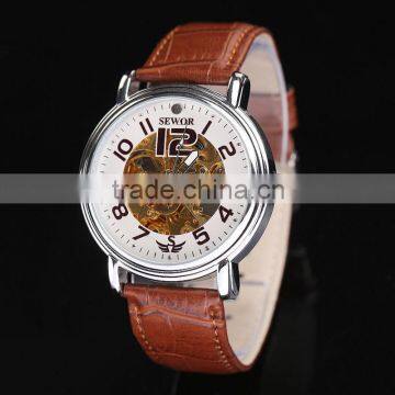 New Design Stainless Steel Back Mechanical Watches Men Luxury Brand Automatic