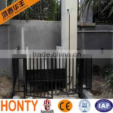 outdoor vertical 300kg obstacle-free lifts for homes with CE