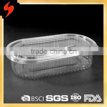 Hot Sale Food Grade PET 900ml Transparent Food Container with FDA certificate