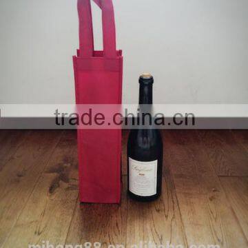 eco-friendly single bottle non woven wine bag, single bottle wine bag