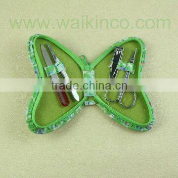 Butterfly Zipper Case Four Accessories Manicure and Pedicure Equipment