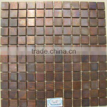 cheap metal square backsplash wall copper tile mosaic