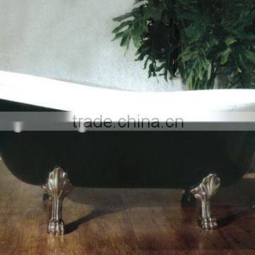 free standing bathroom enameled cast iron bath no drillings