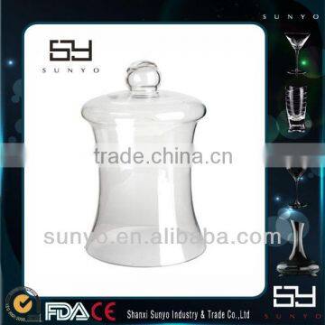 Elegant Handmade Tall&Slim Crystal Clear Glass Cake Cover