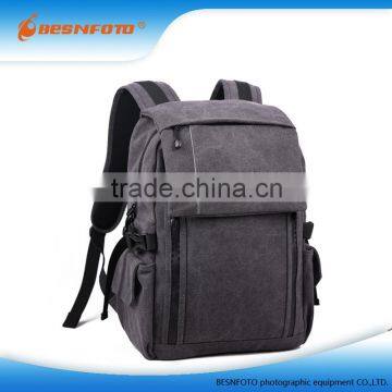 Grey High Quality Bag For Camera New Canvas Photo Backpack Tablet Bag