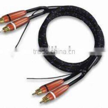 RCA Audio Video Cables with Gold Plating and 7.5mm Outer Diameter