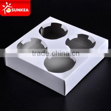 Disposable white cardboard water cup holder