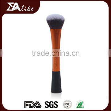 Wholesale nylon taklon hair best travel soft white tip cream foundation brushes