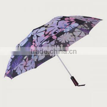 Promotional 2016 beautiful two folding umbrella with auto open