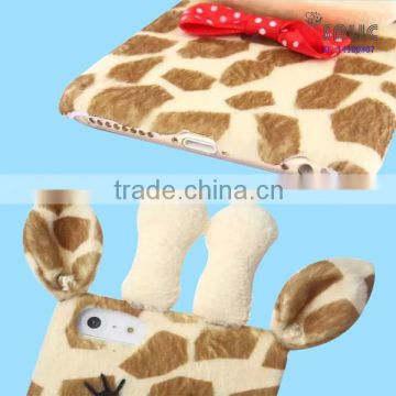 giraffe design plush animal phone case for Apple iPhone 6