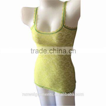 Bottom price fancy spandex lace tops wholesales camisole