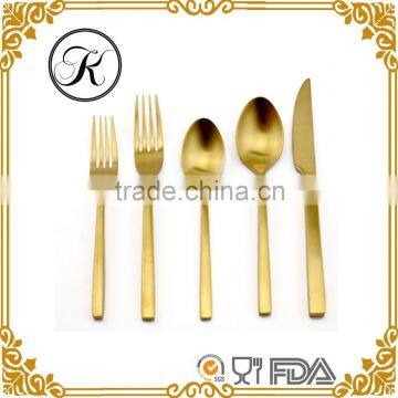 Golden Spoons, Colored Flatware, Matte Gold Cutlery Quality Choice photo-6