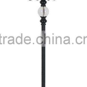 62''H METAL+CRYSTAL FLOOR LAMP,FABRIC SHADE D18''*D20''*H10''