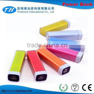 2015 factory oem custom logo power bank in Shenzhen and print lipstick power bank CE ROHS FCC