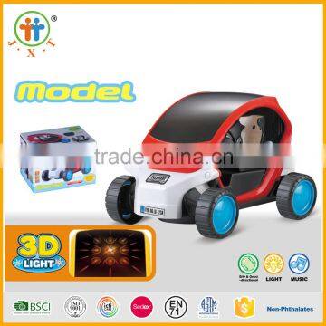 Battery Operated 3D Flashing Light Universal Function Cartoon Car Toys Best Gift for Kids photo-2