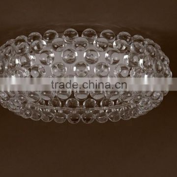 Zhongshan factory caboche ceiling flush mount ceiling light with transparent color