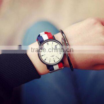 Retro Unisex Watch, Boyfriend Watch, Nylon Watchband, Antique, Brass Watch, Unique Watches, Vintage Style Leather Watch photo-4
