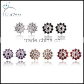 latest dubai round earring designs, mini round zircon earrings