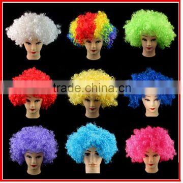 Cheering football fans wig/color wig,promotional wig,beautiful wig