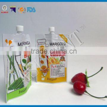 Heal Seal Aluminum Foil Liquid Stand up Pouch With Plastic Spout With Screw Cap photo-6