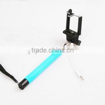 Extendable self selfie Monopod Cable Selfie Stick Camera Tripod Monopod For IOS Android Smartphone Monopod Mirror