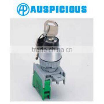 22mm 2 Position Key Lock Switch, Selector Switch, IP65, W/P (KS/KSN222)