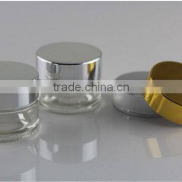 20 / 30 / 50g decorate airtight cream clear glass jar with lids