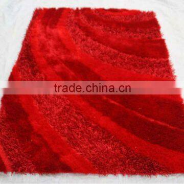 Decorative Multi-structure Polyester Shaggy Red Carpets