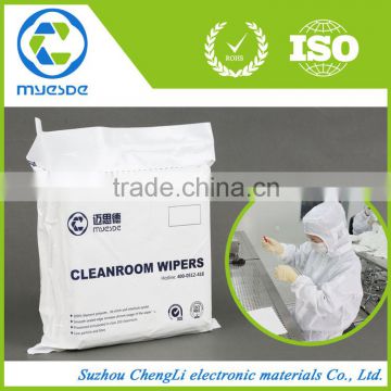 low particles super absorbent 100% polyester Cleanroom Wiper