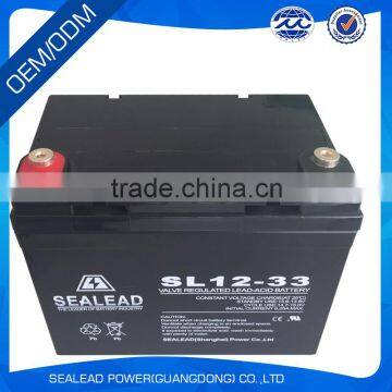 china manufacturer12V 33ah gel battery for standby power supply