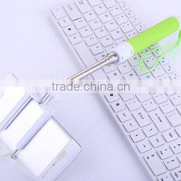 Universal Pink Mini Foldable Wired Selfie Stick Android Aluminium Monopod With Cable photo-6