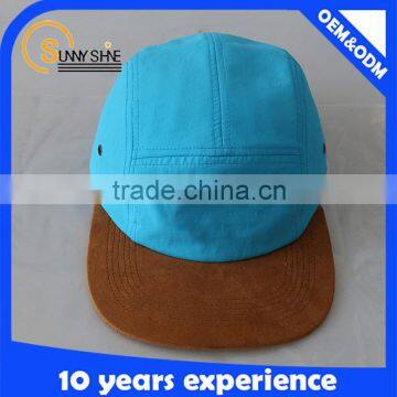 Custom 5 Panel Hats Wholesale Leather Strap 5 Panel Hats