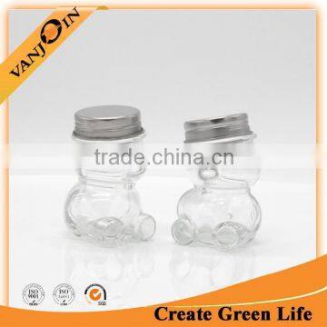 Empty Bear Shaped Glass Storage Jar For Christmas Gift photo-6