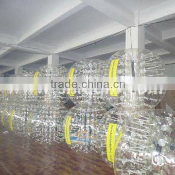 Transparent PVC/TPU inflatable human bubble ball soccer ball