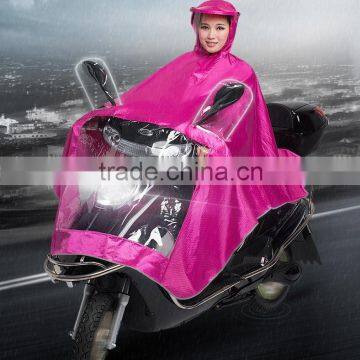 Adult Plus Size Foldable Waterproof Motorcycle Poncho Raincoat With Reflective Strips