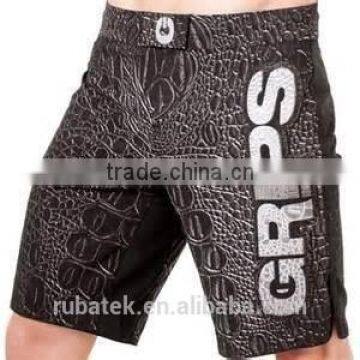 Grips black crocodile fight shorts