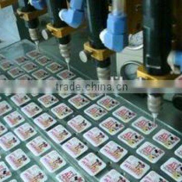 Customized OEM Cute lovely cartoon crystal epoxy sticker label