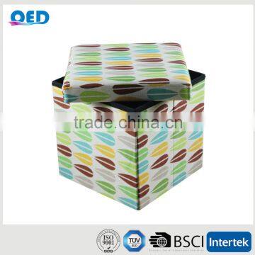 Nice Picture Printing Storage Cube Ottoman