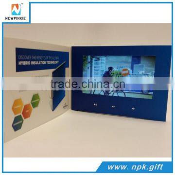 2016 New Business Gift Paper Invitation Card 10 inches lcd Video Brochure Card