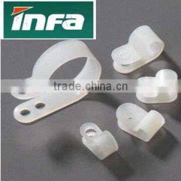 plastic cable tie clamp /R Type Cable Clamp(Plastic cable clamp,small cable clamps)