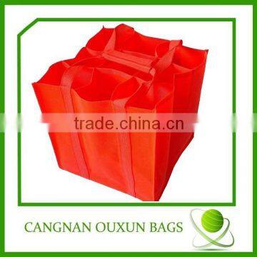 Promotional non woven 9 bottle wine tote