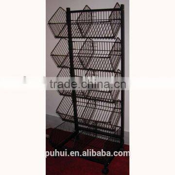 slanted wire basket shelf