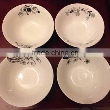 Porcelain round-shaped bowl deep soup bowls