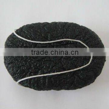 2012 most-popular facial charcoal konjac washing sponge , black and dry
