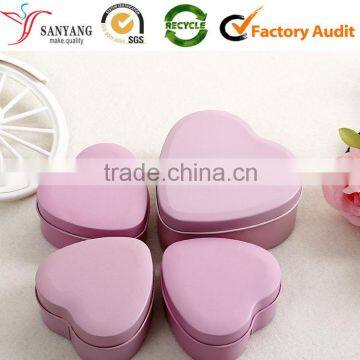 Unique Design Heart Shape Tin Box Wedding Gift Candy Metal Packaging Box OEM